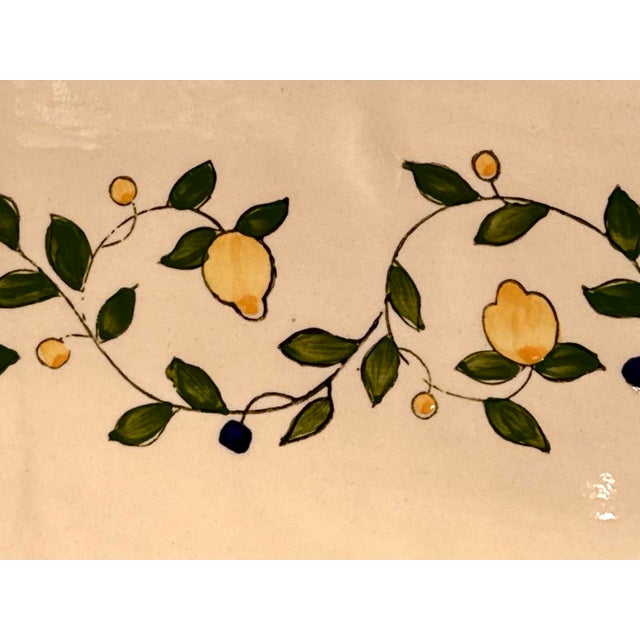 Hand Painted Planter With Lemons For Sale - Image 10 of 11