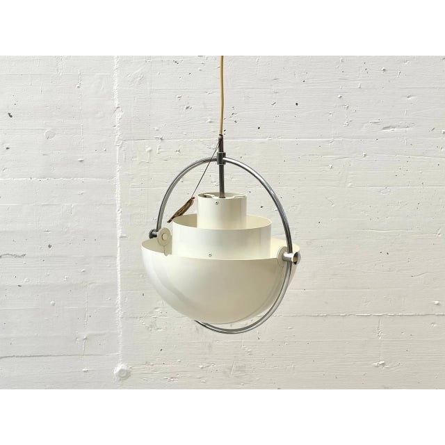 1960s Pendant Lamp with Chrome Ring by Louis Weisdorf for Lyfa, Denmark, 1960s For Sale - Image 5 of 18