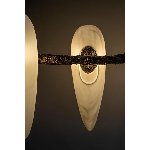 LV-426 Horizontal Pendant in Patinated Cast Bronze by William Guillon For Sale - Image 9 of 16