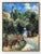 This reproduction art print of Camille Pissarro’s In the Garden of Les Mathurins at Pontoise (1877) depicts a seated woman...