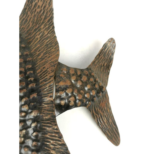 Copper Wall Lighting in the Shape of an Angelfish, 1980s For Sale - Image 8 of 10
