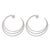 Messika Diamond 18k White Gold Gatsby Hoop Earrings, A Pair For Sale - Image 4 of 7