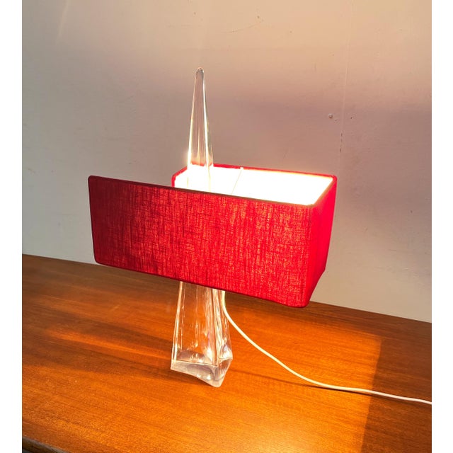 Mid-Century French Glass Table Lamp from Daum, 1960s For Sale - Image 10 of 18