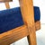Set of Italian Mid-Century Modern Wood and Blue Fabric Lounge Chairs, 1950s For Sale - Image 9 of 18