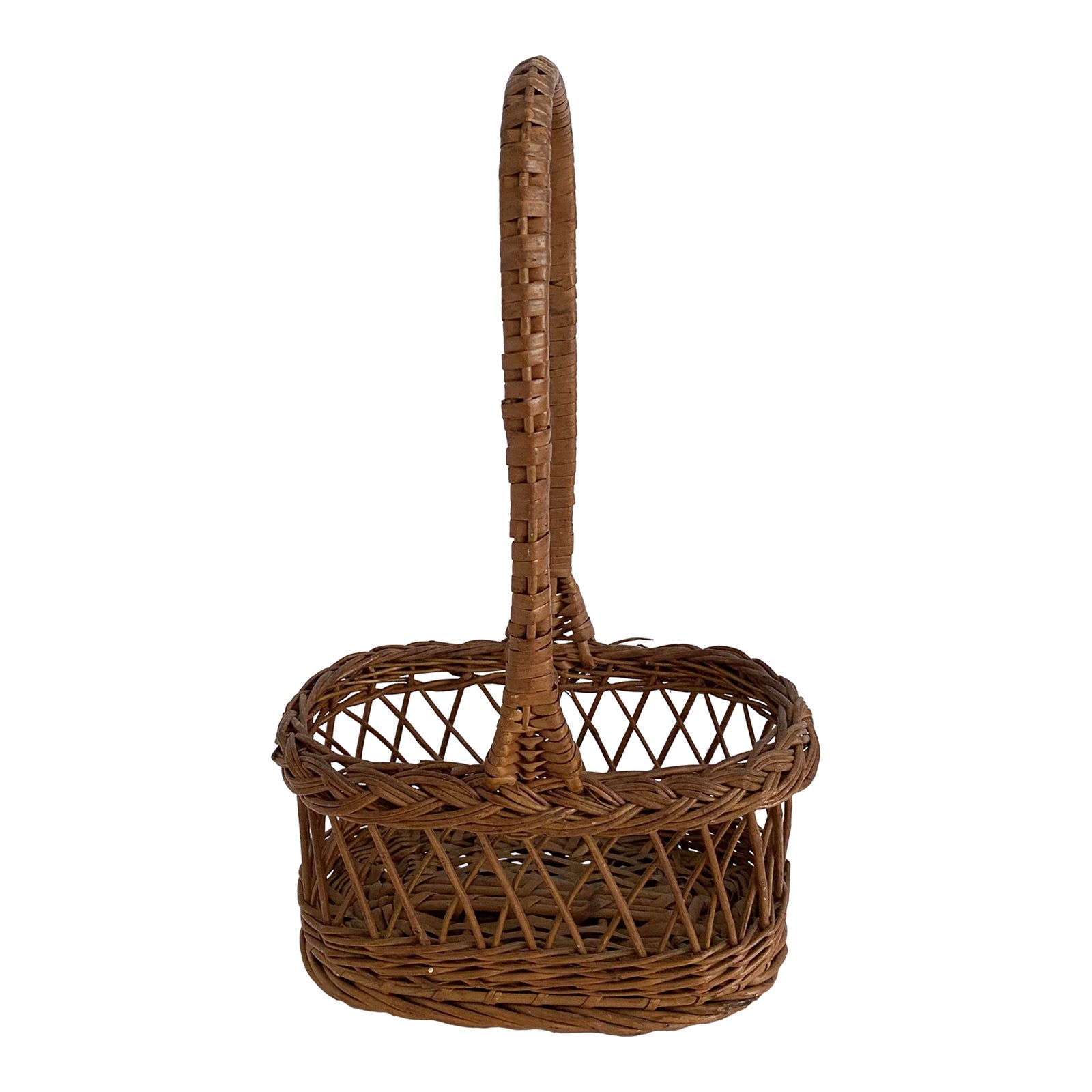 Vintage French Wicker Wine Carrier Chairish
