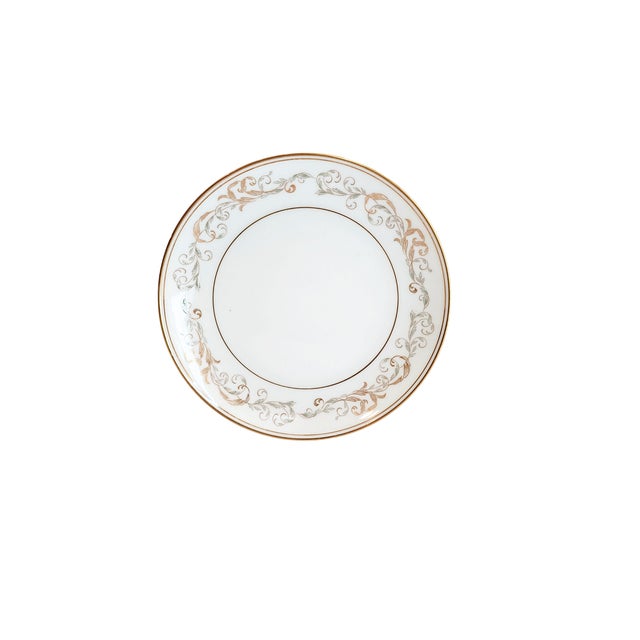 1950s 1950s Noritake Stanwyck 41 Piece China Set With Gold and Blue Floral Trim + Lagniappe – Luxe Entertaining For Sale - Image 5 of 13