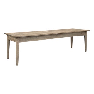 18th Century Grand Rustic Country French Stripped Sycamore Farm Table For Sale