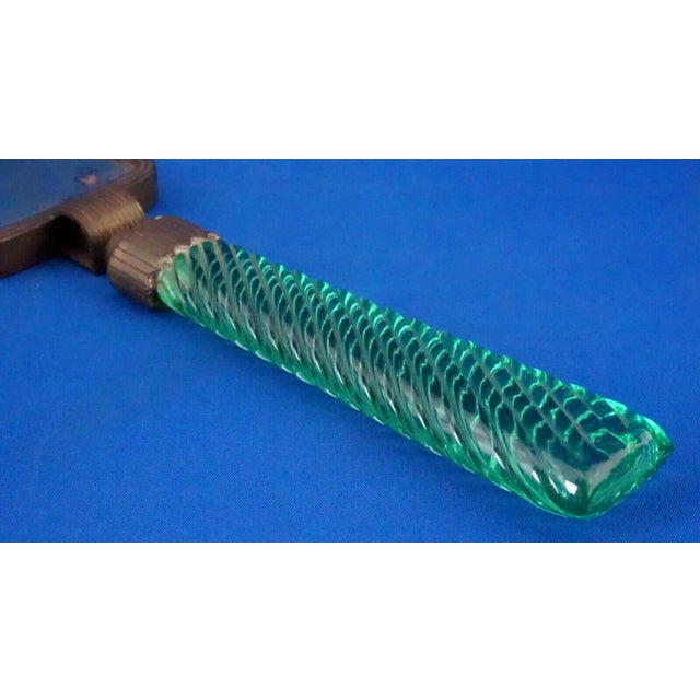 Portable Dressing Mirror in Green Glass and Bronze by Paolo Venini, 1890s For Sale - Image 18 of 18