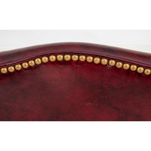 Wood Pair of George II Style Tallback Library Armchairs For Sale - Image 7 of 12