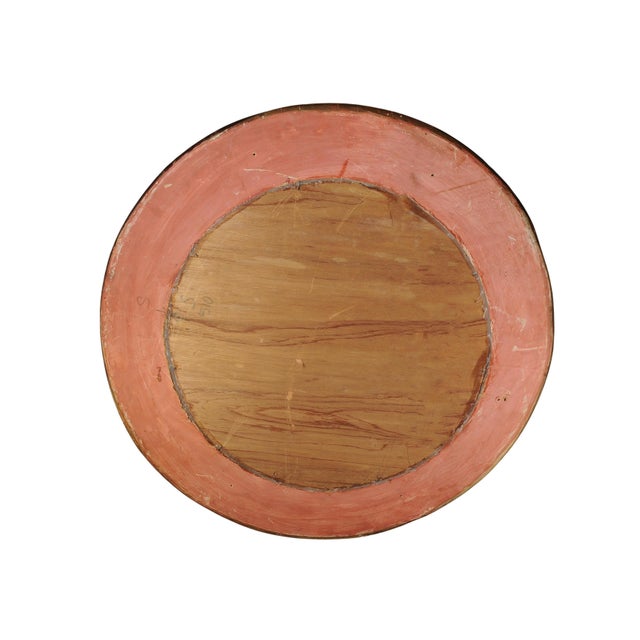 Structurally sound mirror with heavy but beautiful patina to the mirror glass.