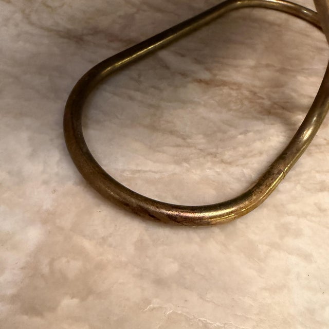 Brass Vintage Brass Swivel Vanity Mirror Hollywood Regency Mid Century Era For Sale - Image 8 of 9