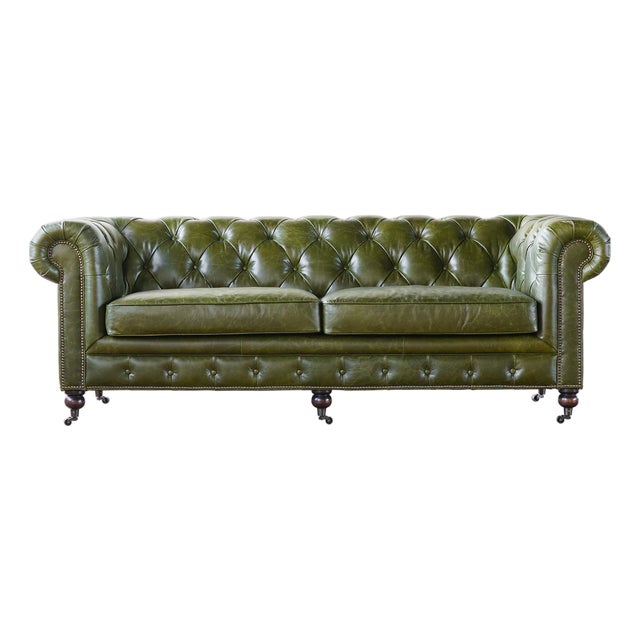 Chesterfield Leather Sofa by Adoorne For Sale