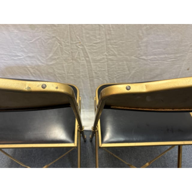 1960's Mid Century Modern A. Fritz & Co Folding Game Chairs- A Pair For Sale - Image 13 of 18