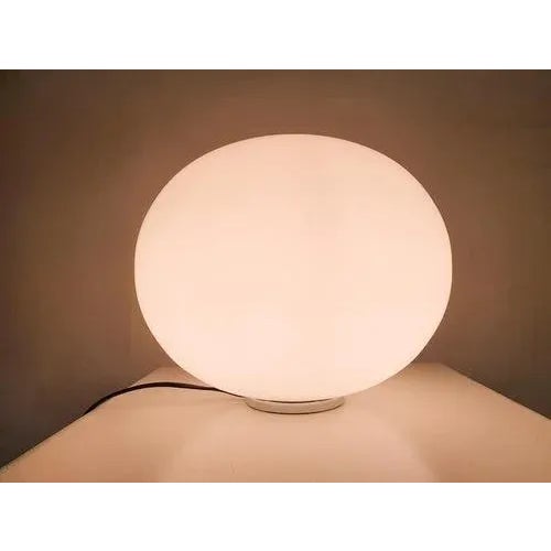 About this item White glass table light by Jasper Morriso for Flos. Suitable for E27 light bulb. Dimmer has been replaced...