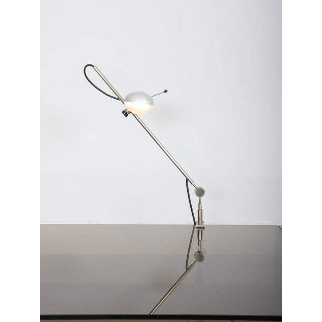 Tito Agnoli for O-luce. Italy 1954. Minimalist desk lamp. Articulated, adjustable clamp light Perfect minimal design....