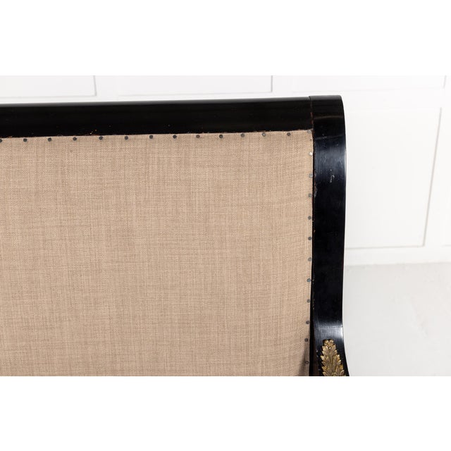 Textile French Empire Style Ebonised Sofa, 1890s For Sale - Image 7 of 9