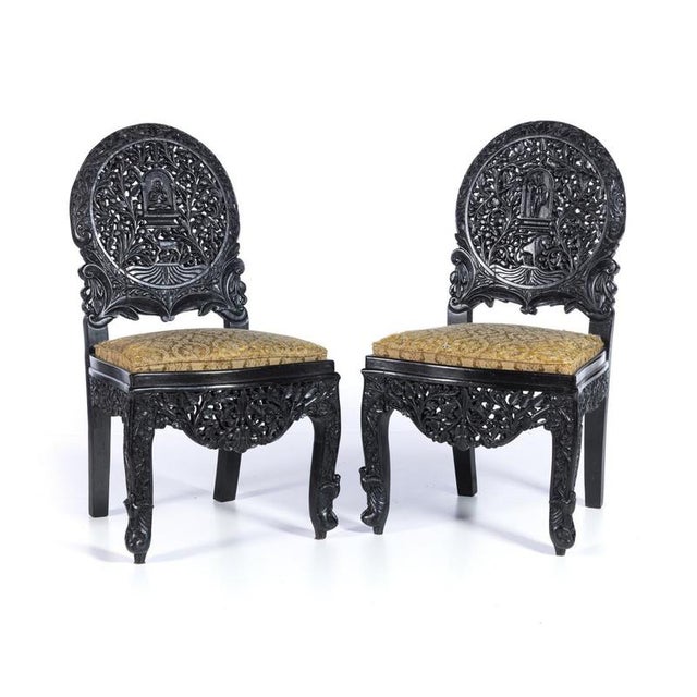 Indian Chairs, Set of 2 For Sale - Image 6 of 6