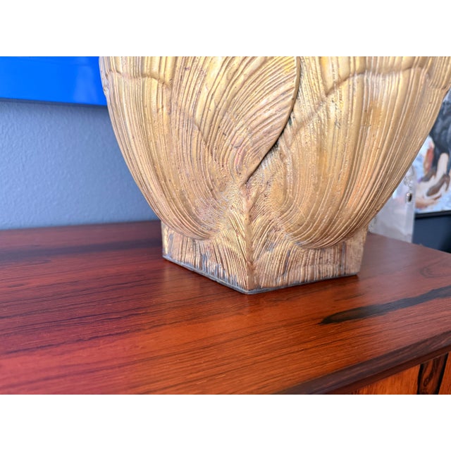 1970s Large Brass Sea Shell Planter For Sale - Image 10 of 12