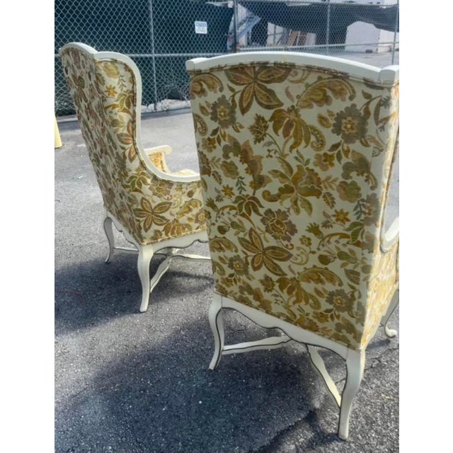 Sam Moore Sam Moore Wingback French Provincials in Excellent Condition For Sale - Image 4 of 4