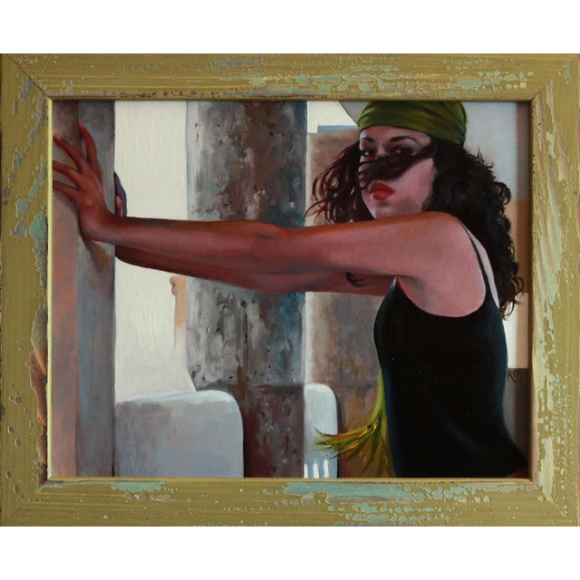 In "Push," a figure leans against a textured surface, their expression both contemplative and defiant. The interplay of...