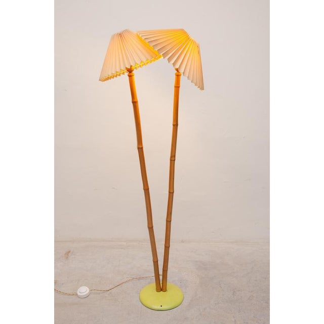 An original 1950s standing floor lamp, designed and made in the south of France. This early standing lamp features a...