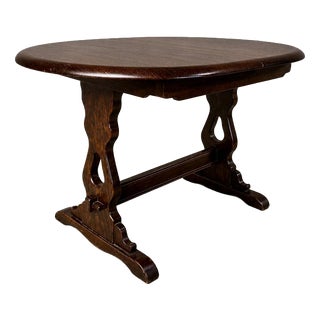 Vintage Oak Extending Dining Table For Sale