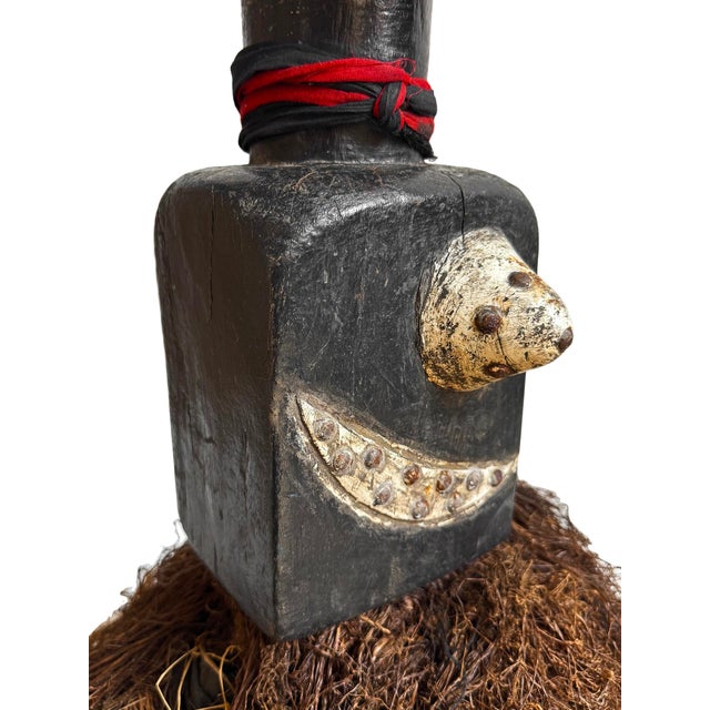 Brown Vintage Rare Baga West Guinea Large Headdress For Sale - Image 8 of 14