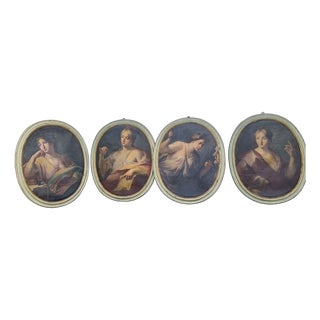 Lorenzo Pasinelli, Allegory of Arts and Crafts, 1680s, Paintings on Canvas, Set of 4 For Sale