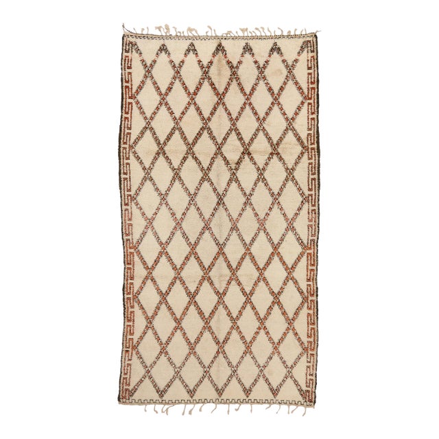 Vintage Beni Ourain Moroccan Rug - 07’01 X 13’01 For Sale