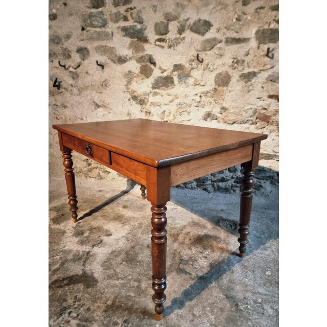 Vintage French Table in Cherrywood, 1930s For Sale - Image 4 of 14