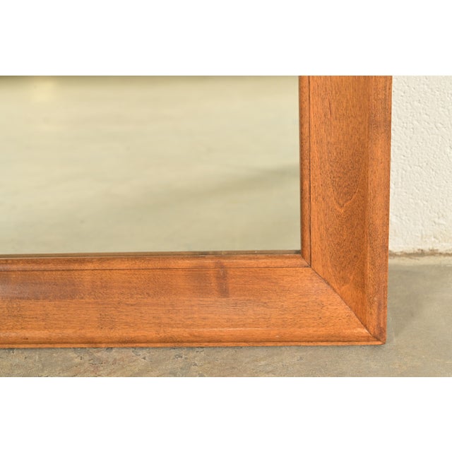 Wood Ethan Allen Early American Carved Solid Maple Framed Mirror For Sale - Image 7 of 10