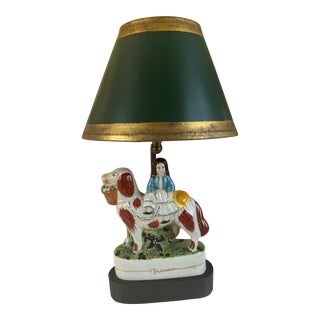 Antique Dog Lady British Lamp For Sale