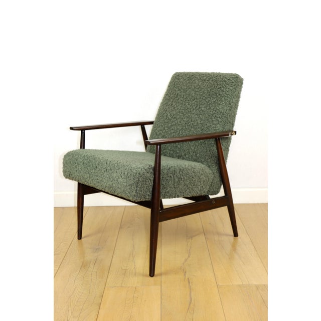Fox Lis Chair in Green Olive Lamb, 1970s For Sale - Image 4 of 12