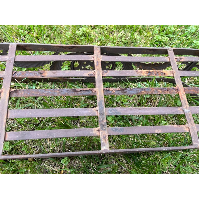 Vintage Metal Jardinière Planter Stand With Fleur-De-Lis Accents | French Country Garden Decor For Sale In Indianapolis - Image 6 of 12