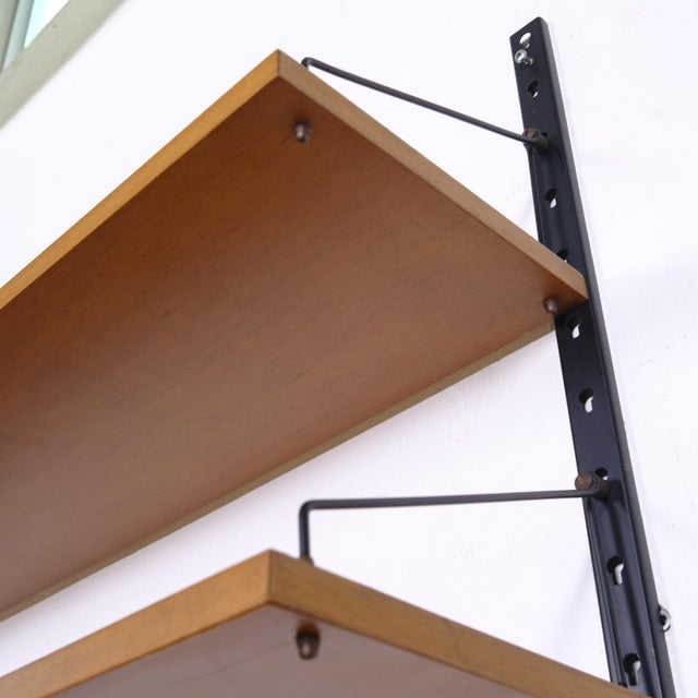 Scandinavian Wall-Mounted Bookcase, 1960s For Sale - Image 15 of 18