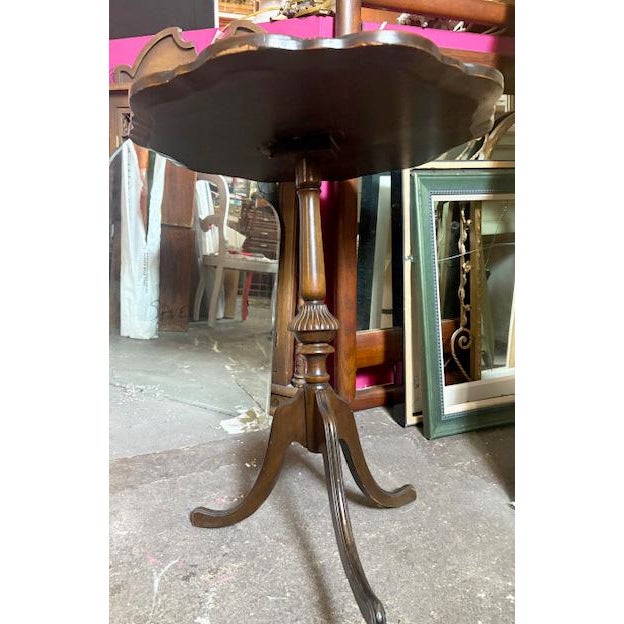 Brown Mid 20th Century Flip Top Table For Sale - Image 8 of 10