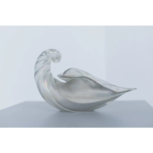 Iridated Murano Glass Cornucopia by Ercole Barovier, 1930s For Sale - Image 6 of 6