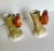 Mid-Century Modern 1940s Vintage Czechoslovakia Ceramic Bird on Log Double Bud Vases- a Pair For Sale - Image 3 of 8