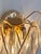 Murano Contemporary Amber “Rondini” Murano Glass Gold Wall Sconce Pair For Sale - Image 4 of 7