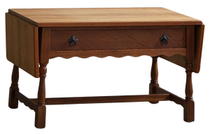 Mid-Century Danish Folding Table with a Drawer in Oak, Henning Kjærnulf, 1960s by Henning Kjærnulf, 1950s