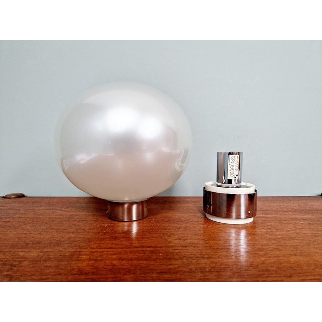 Metal Vintage Wall Light in Opal Glass by Motoko Ishii for Staff Leuchten, 1970s For Sale - Image 7 of 12