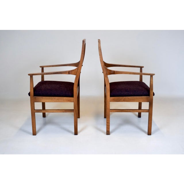 1970s 1970's Walnut Armchairs by Lane Furniture For Sale - Image 5 of 9
