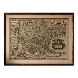 Blaeu Map of Savoy & Alps, 1642 For Sale