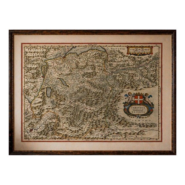 Blaeu Map of Savoy & Alps, 1642 For Sale