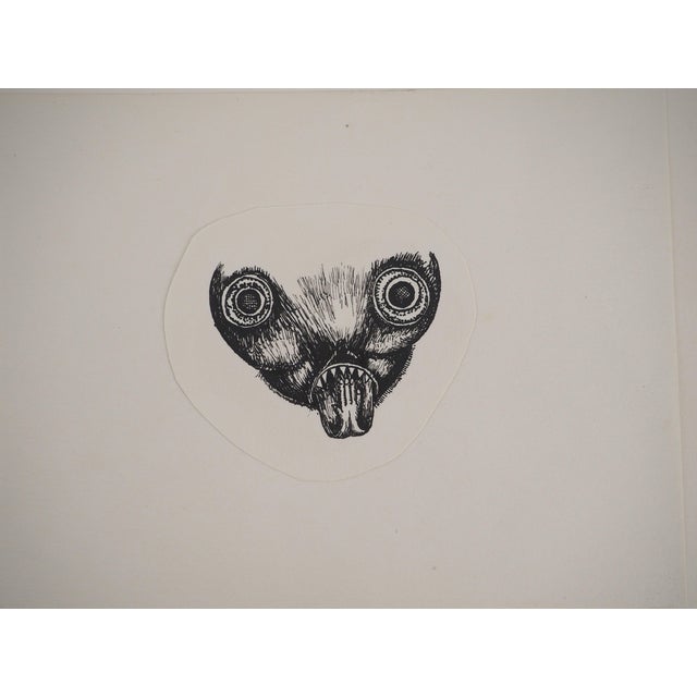 Jean-Claude Silbermann, Sly Signs, Flowers and a Mask, Original Signed Drawings, Set of 2 For Sale