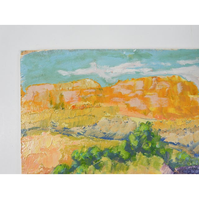 Contemporary Surreal Portrait Blonde Woman Canyon Painting For Sale - Image 4 of 7