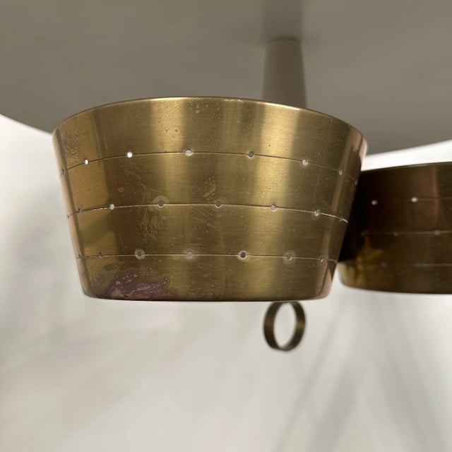 Gerald Thurston Lightolier Pull Down Pendant Chandelier Ceiling Lamp Mid-Century Modern For Sale - Image 9 of 12