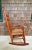Early 20th Century Antique Shaker-Style Tiger Maple/Maple Rocking Chair With Splint Seat For Sale - Image 4 of 12