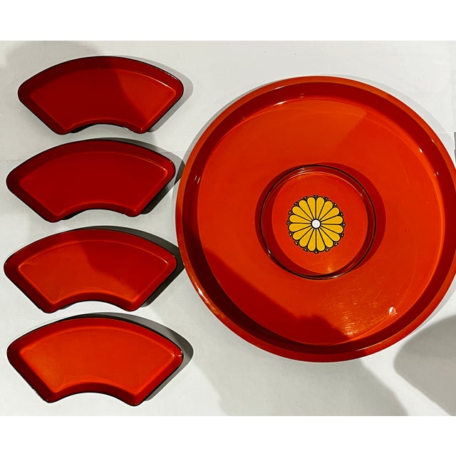 Vintage 1970s Takahashi Sunflower Pattern Red 13