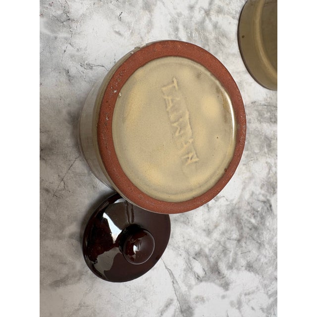 1970s Midcentury Set of Two Americana Pottery Containers For Sale - Image 5 of 7